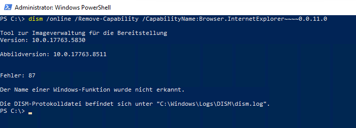 Ie remove